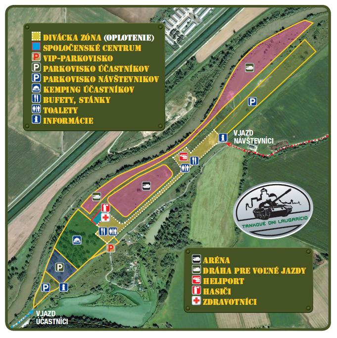 Mapa areálu Tankové dni LAUGARICIO